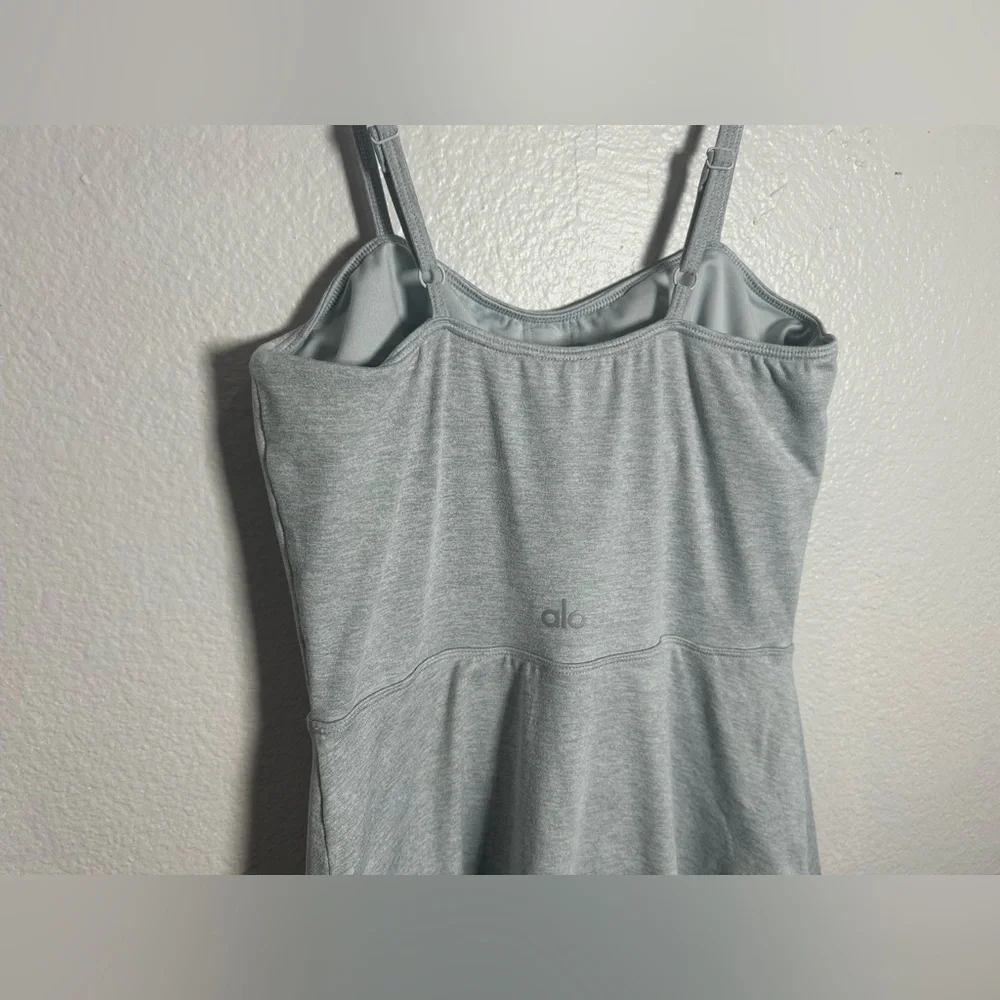Alo Yoga Courtside Tennis Dress Heather Gray Alosoft Fit Flare Small S - Picture 10 of 10